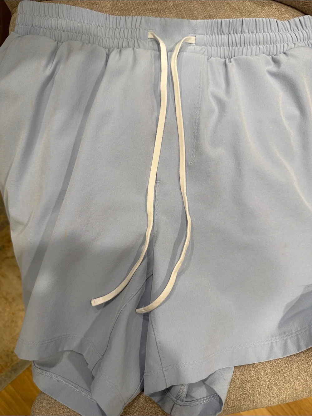 Lululemon Light Blue Mens Drawstring Shorts